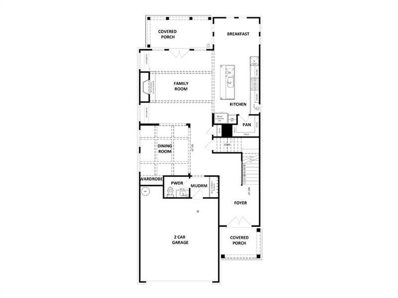 2D floor plan layout of this home in Livingstone Park, Kennesaw, GA (Image 3).