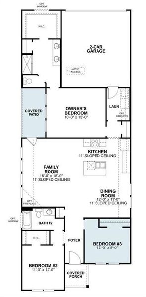 2D floor plan layout of this home in Tarrytown, Crowley, TX (Image 3). 2D floor plan layout of this home in Tarrytown, Crowley, TX (Image 3).