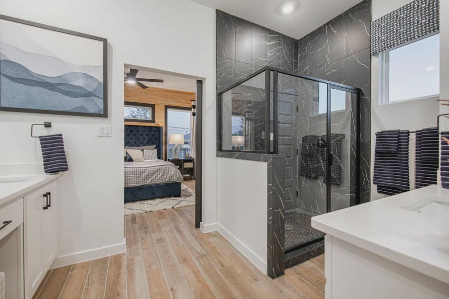 Representative furnished interior of a home built from the Lyndon by Chesmar Homes in Stream Waters, Buda (Image 8).