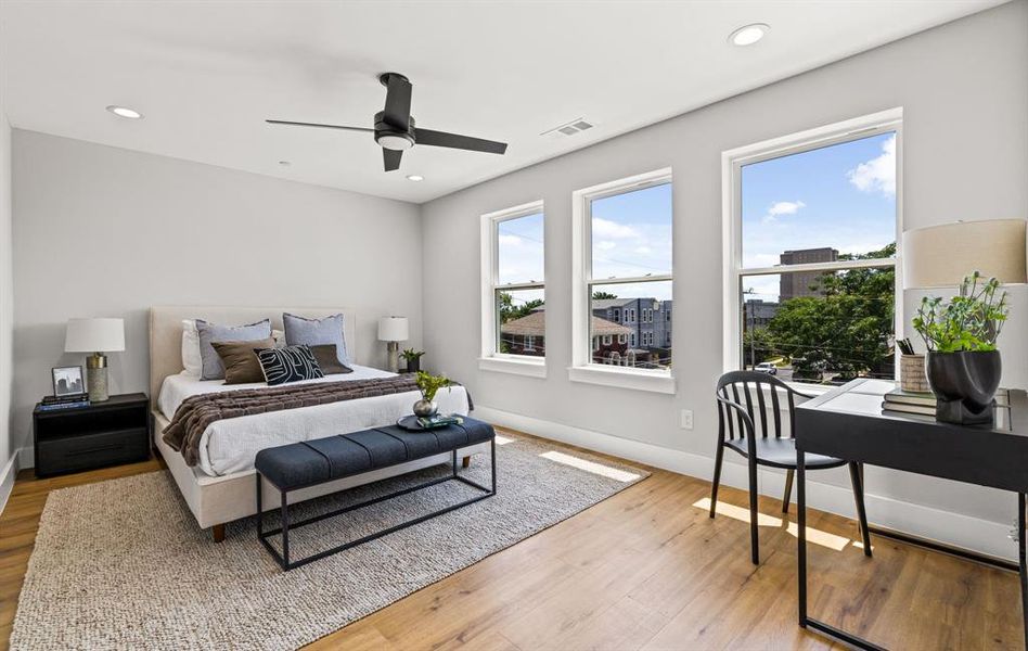Furnished interior view inside a new home in , Dallas (Image 23).