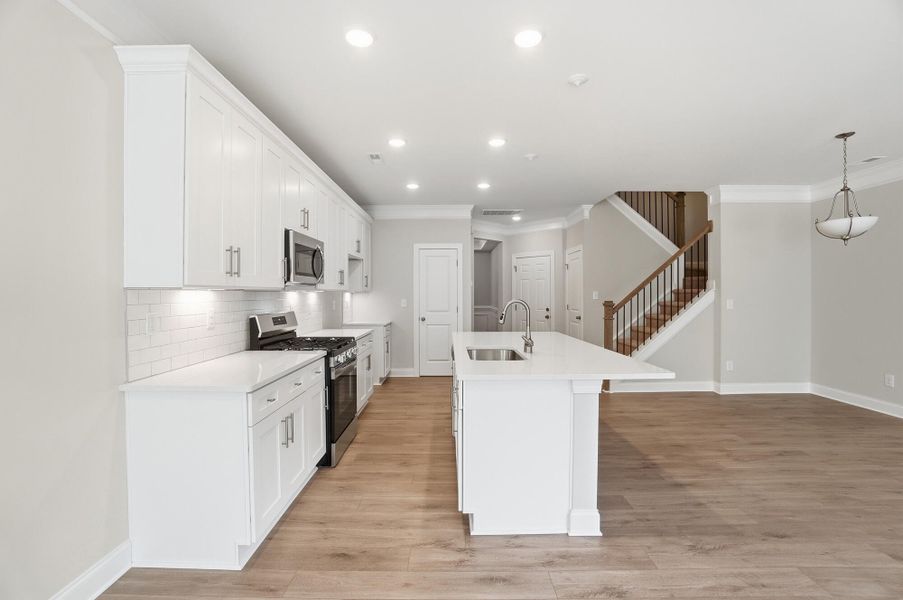 Furnished interior view inside a new home in Harrisburg Village Townhomes, Harrisburg (Image 10).
