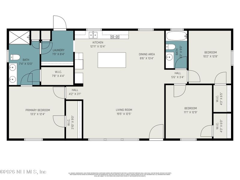 2D floor plan layout of this home in , Yulee, FL (Image 3). 2D floor plan layout of this home in , Yulee, FL (Image 3).