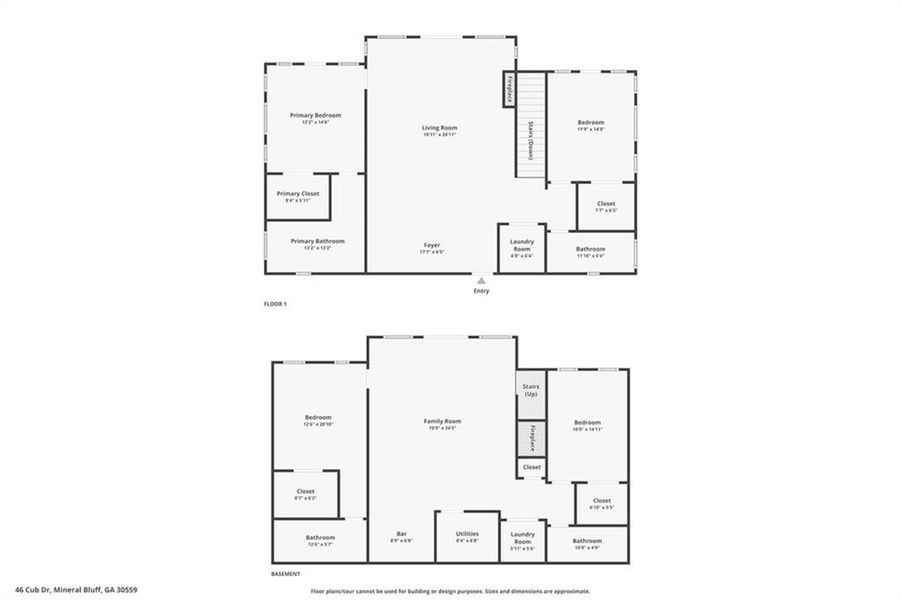 2D floor plan layout of this home in , Mineral Bluff, GA (Image 5).