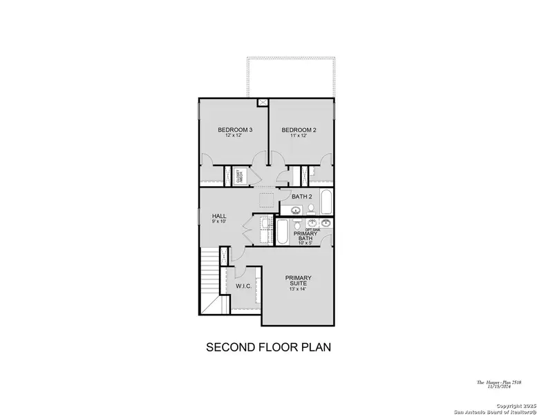 2D floor plan layout of this home in Applewhite Meadows, San Antonio, TX (Image 3). 2D floor plan layout of this home in Applewhite Meadows, San Antonio, TX (Image 3).