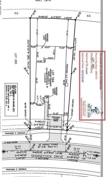 13640 SW Shinnecock Drive Preliminary Plot Plan
