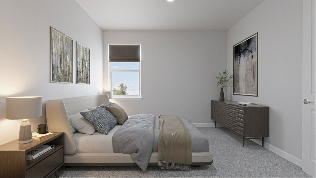 Representative furnished interior of a home built from the Landon by Risewell Homes in 6 Creeks, Kyle (Image 7).