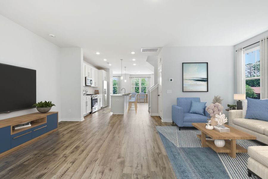 Furnished interior view inside a new home in Rhetts Cove, Johns Island (Image 10).