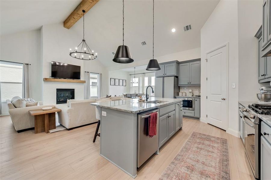 Furnished interior view inside a new home in , Aledo (Image 6).