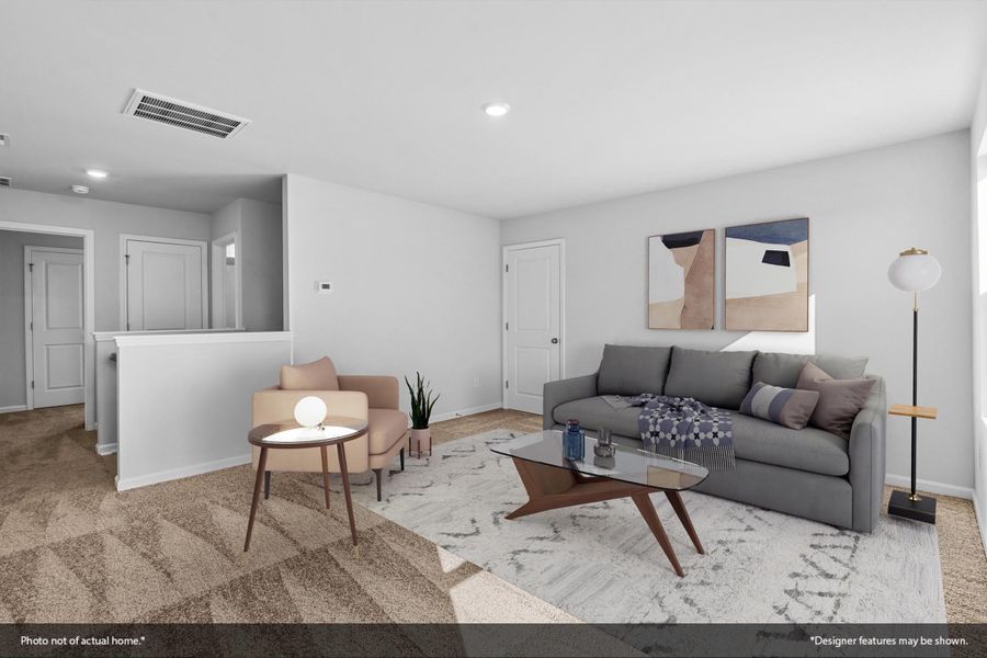 Furnished interior view inside a new home in Ovation at Sweetbrier, Durham (Image 9).