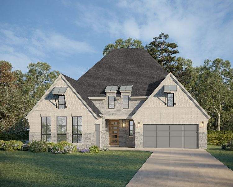 Plan 1631 Elevation G w/ Stone