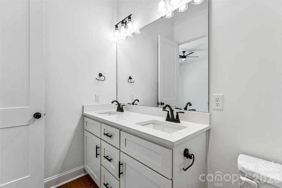 Primary bathroom ensuite with double vanity