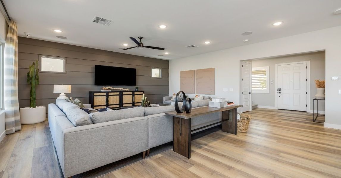 Representative furnished interior of a home built from the Camelback by William Ryan Homes in Alta Vida at Westpark, Buckeye (Image 9).