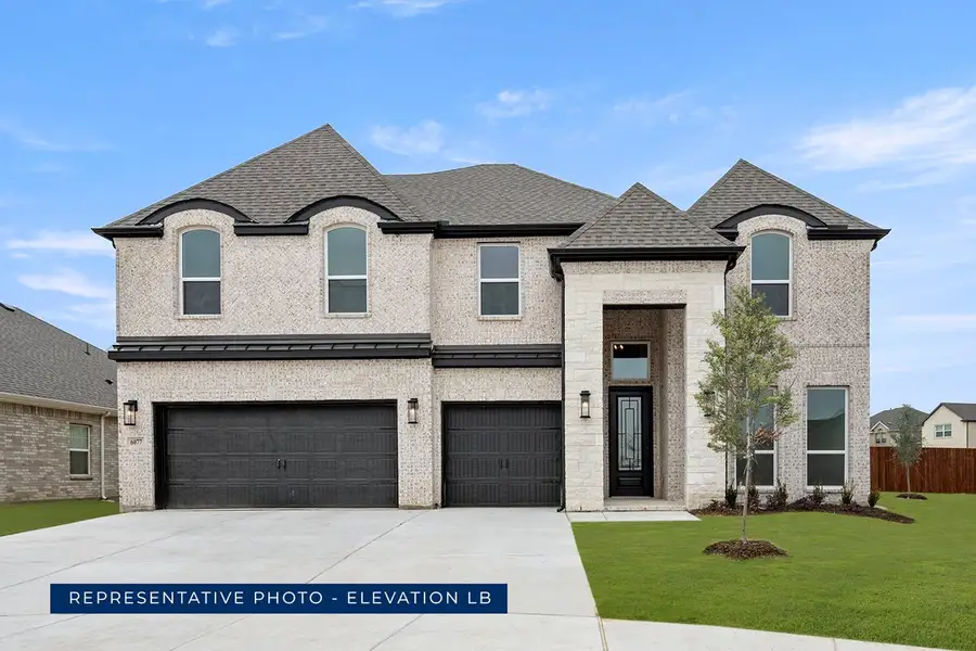 Representative exterior photo of a completed home built from the Boston 2F (w/Media) by First Texas Homes in Spiritas Ranch, Little Elm, TX (Image 21).