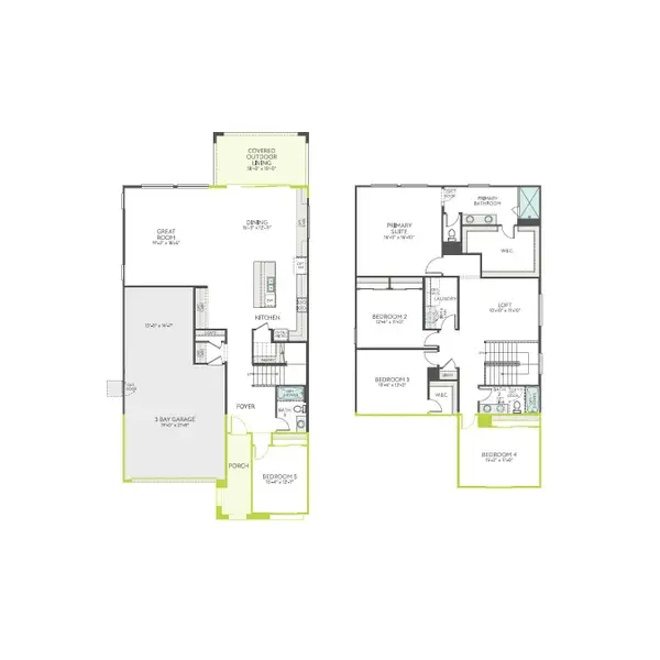 2D floor plan layout of this home in Terraza, San Tan Valley, AZ (Image 4). 2D floor plan layout of this home in Terraza, San Tan Valley, AZ (Image 4).
