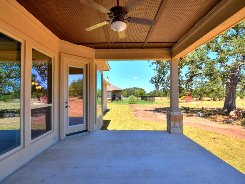 Representative exterior details of a home built from the San Simeon I by Giddens Homes in Clearwater Ranch, Liberty Hill (Image 100).