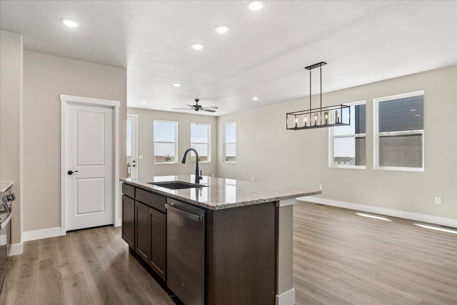 Furnished interior view inside a new home in Trails at Aspen Ridge-3, Colorado Springs (Image 13).