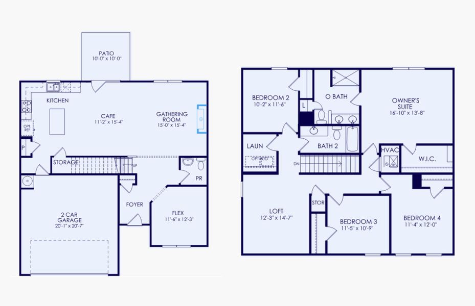 2D floor plan layout of this home in Grand Arbor, Blythewood, SC (Image 5).