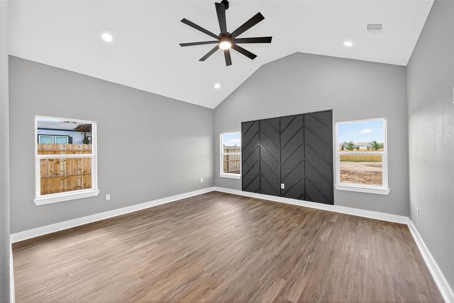 Large primary retreat designed for comfort and privacy. Large primary retreat designed for comfort and privacy.