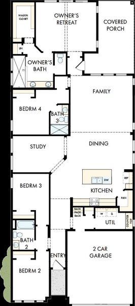 2D floor plan layout of this home in COLTON 45' Homesites, Todd Mission, TX (Image 2). 2D floor plan layout of this home in COLTON 45' Homesites, Todd Mission, TX (Image 2).
