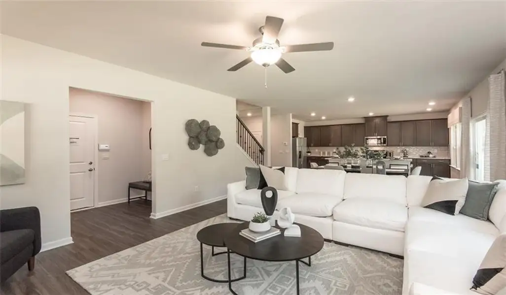 Furnished interior view inside a new home in Preserve at Mountain Creek, Pendergrass (Image 4). Furnished interior view inside a new home in Preserve at Mountain Creek, Pendergrass (Image 4).