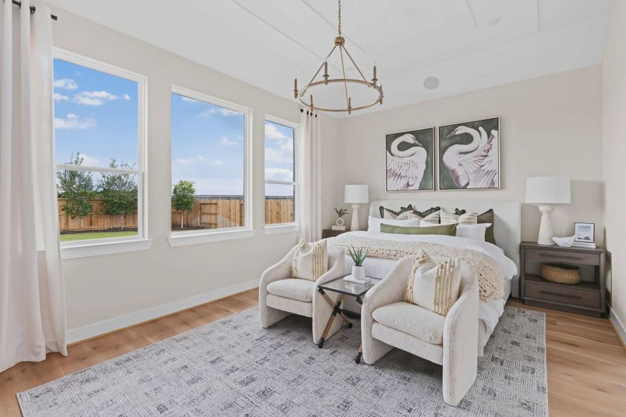 Representative furnished interior of a home built from the Lauren by Chesmar Homes in Wood Leaf Reserve, Tomball (Image 13).