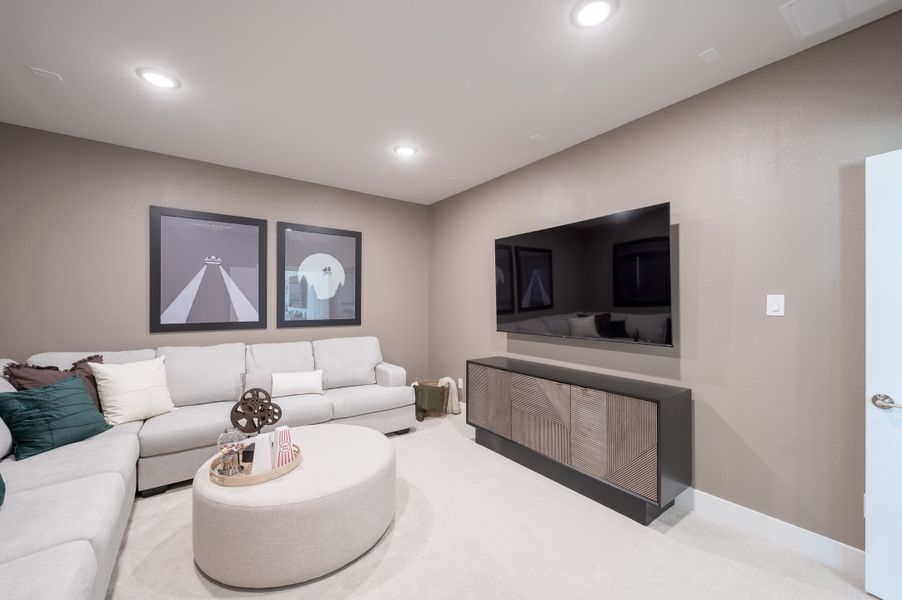 Representative furnished interior of a home built from the Bogata by Tri Pointe Homes in Harvest Green, Richmond (Image 52).