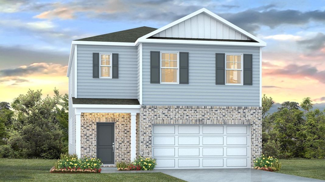 Representative exterior photo of a completed home built from the ROBIE by D.R. Horton in Livingston Woods, Irmo, SC (Image 5).