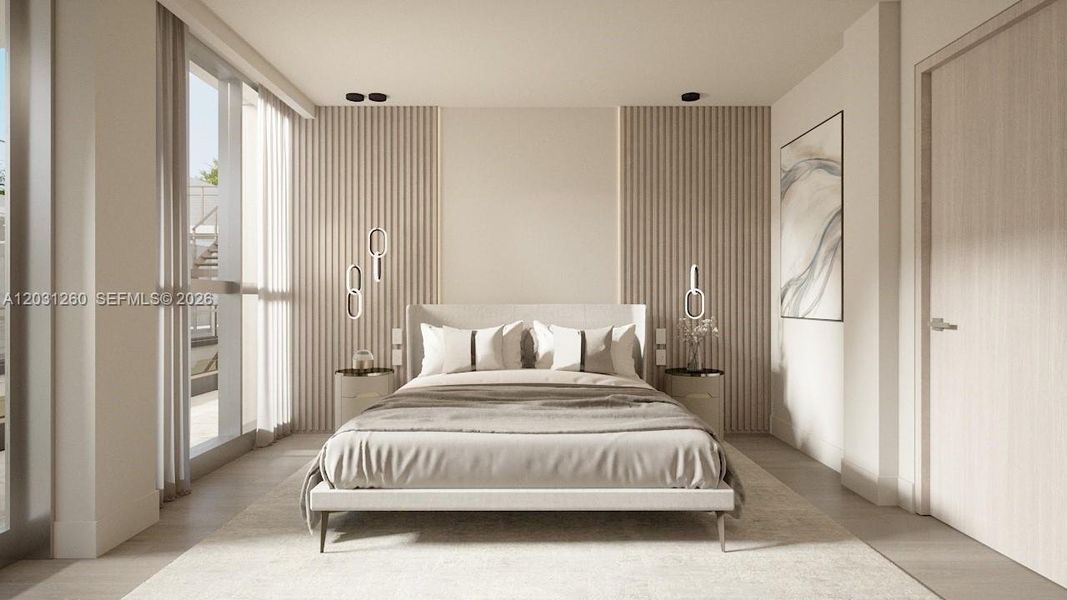 Furnished interior view inside a new home in , Miami Beach (Image 14).