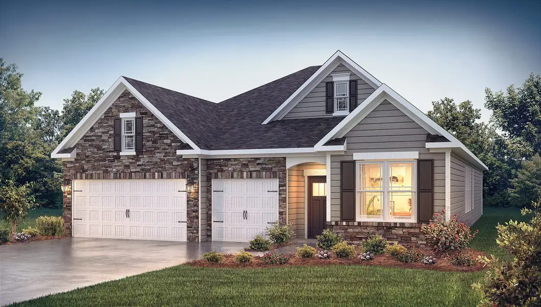 Representative exterior photo of a completed home built from the Kathryn by D.R. Horton in Campbell Ridge, Pelzer, SC (Image 3).