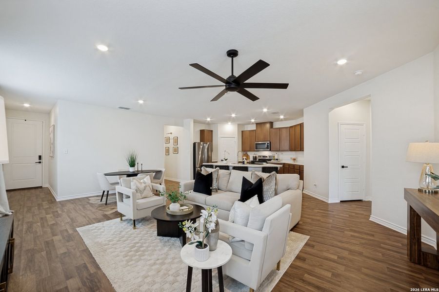 Furnished interior view inside a new home in , San Antonio (Image 18). Furnished interior view inside a new home in , San Antonio (Image 18).