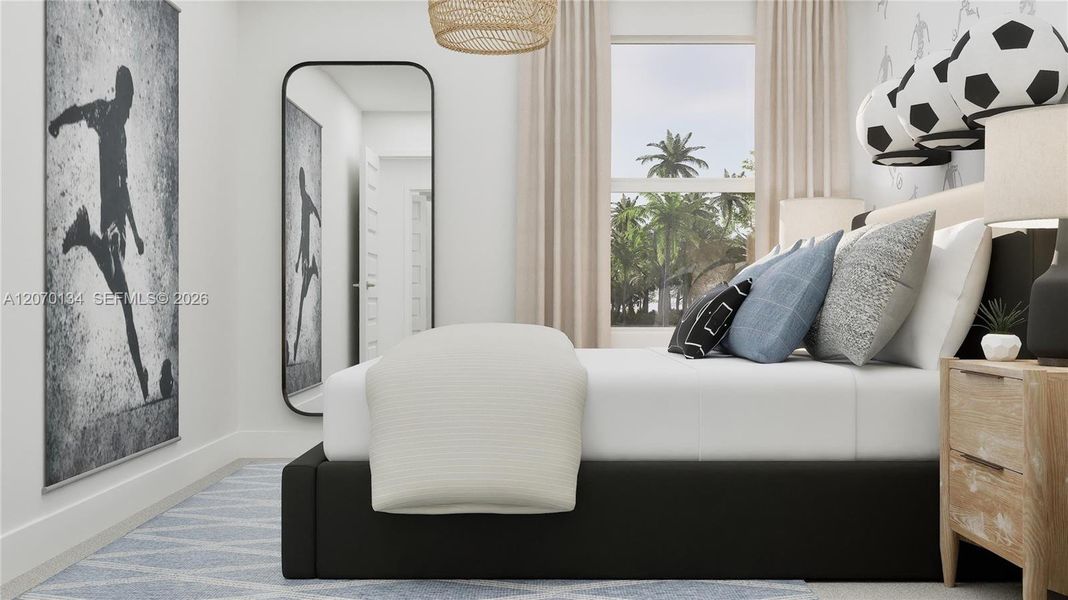 Furnished interior view inside a new home in , Miami (Image 26).
