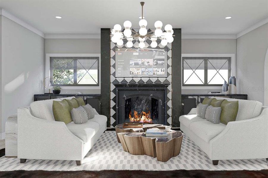 Furnished interior view inside a new home in , Tampa (Image 13).