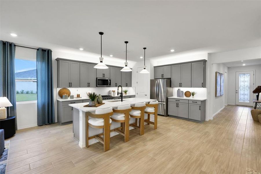 Furnished interior view inside a new home in Creekside Run at Babcock Ranch, Punta Gorda (Image 20).