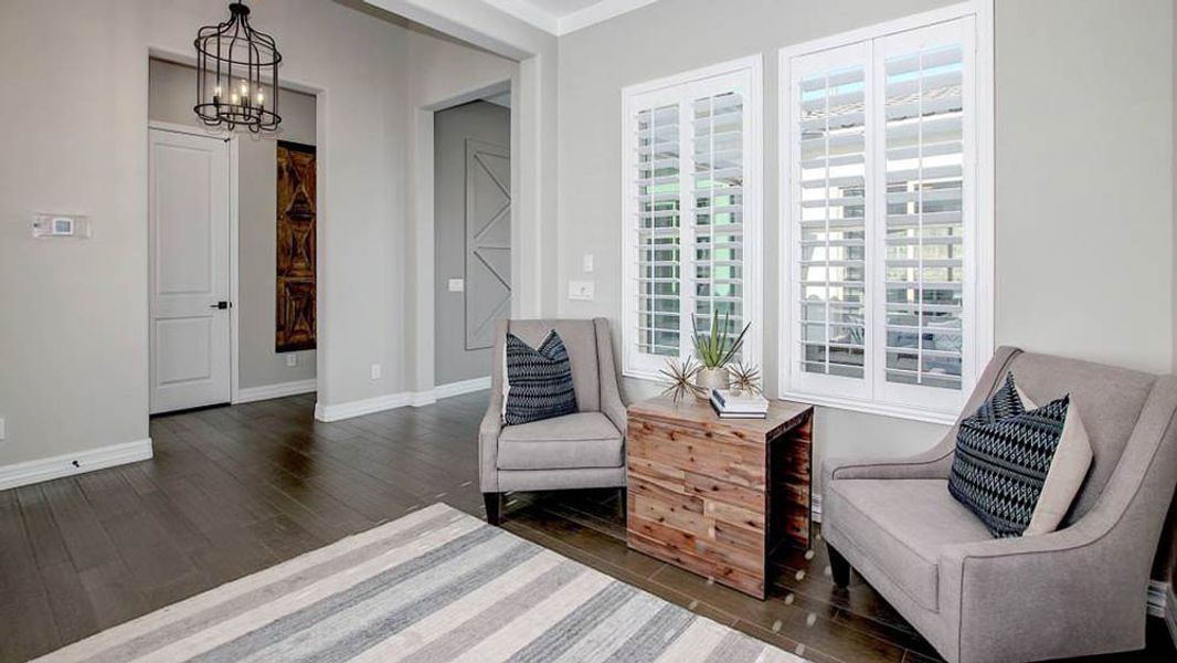 Representative furnished interior of a home built from the Appaloosa by Taylor Morrison in Victory at Verrado Venture II Collection 55+, Buckeye (Image 4).