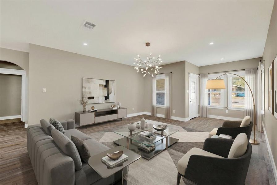 Furnished interior view inside a new home in , Terrell (Image 11).