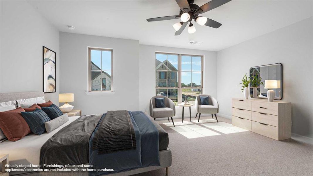 Furnished interior view inside a new home in The Heights At Uptown Celina 45', Celina (Image 9). Furnished interior view inside a new home in The Heights At Uptown Celina 45', Celina (Image 9).