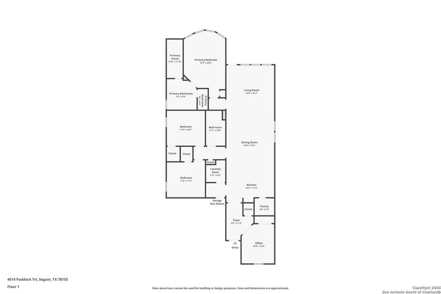 2D floor plan layout of this home in Lily Springs, Seguin, TX (Image 4).