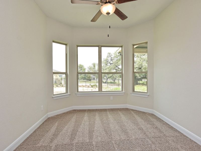 Representative unfurnished interior of a home built from the Siena II by Giddens Homes in Clearwater Ranch, Liberty Hill (Image 151).