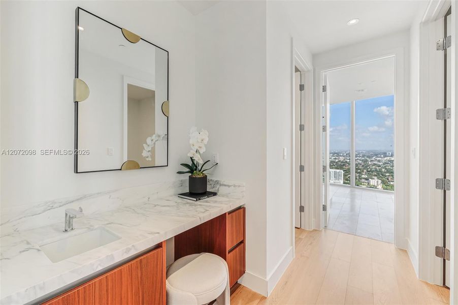 Furnished interior view inside a new home in , Miami (Image 12).