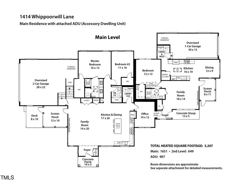 Floor Plan for 1414 Whippoorwill Lane