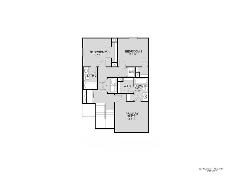 2D floor plan layout of this home in Townsend Reserve, Splendora, TX (Image 4).