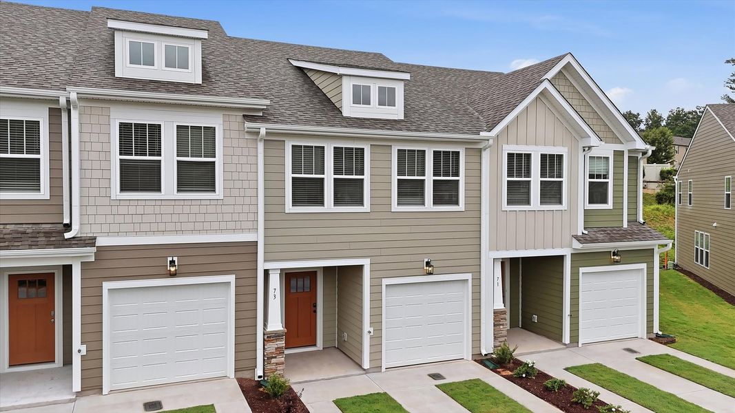 Front exterior of a new home in Clayton Crossing, Arden, NC, highlighting curb appeal (Image 20).