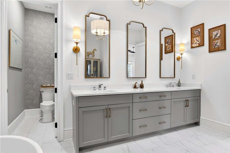 Furnished interior view inside a new home in , Roswell (Image 26).