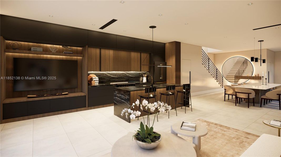 Furnished interior view inside a new home in , Miami (Image 3).