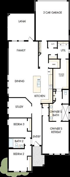 2D floor plan layout of this home in Vistera of Venice – Cottage Series, Nokomis, FL (Image 2). 2D floor plan layout of this home in Vistera of Venice – Cottage Series, Nokomis, FL (Image 2).