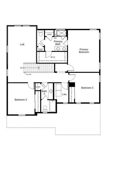 2D floor plan layout of this home in The Nest Reserve at Canyon Creek, Erie, CO (Image 3).