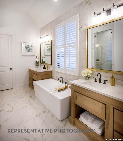 Furnished interior view inside a new home in La Cima, San Marcos (Image 24).
