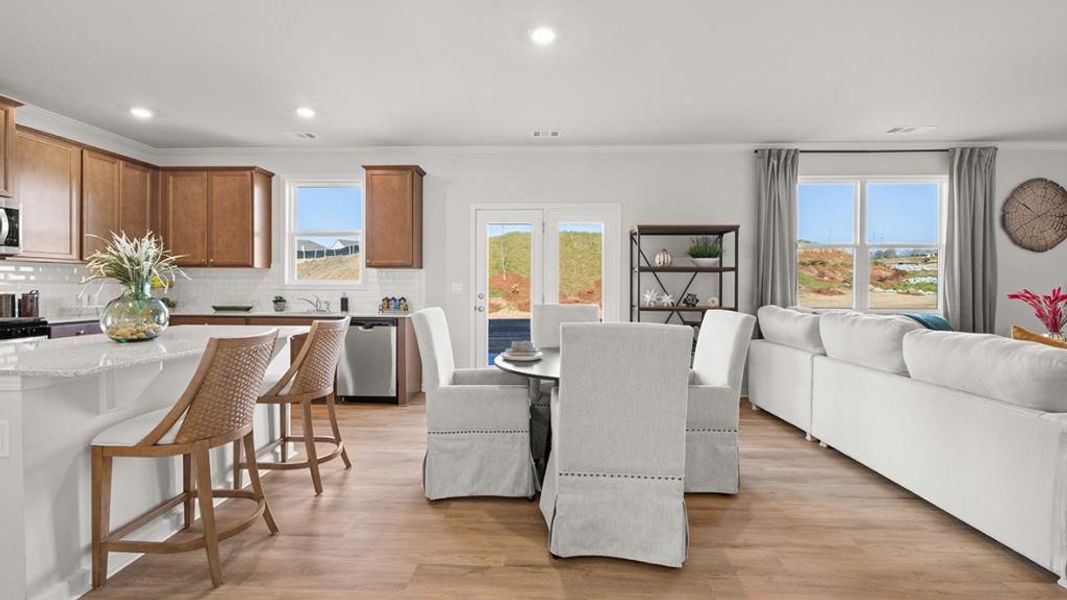 Furnished interior view inside a new home in Northwoods at Mirror Lake, Villa Rica (Image 8). Furnished interior view inside a new home in Northwoods at Mirror Lake, Villa Rica (Image 8).