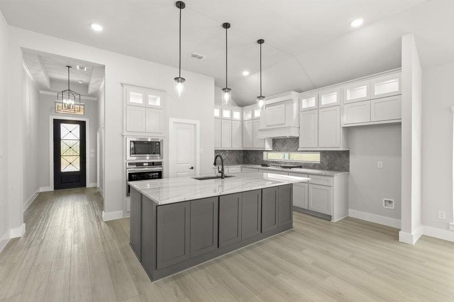 Furnished interior view inside a new home in Valencia on The Lake, Little Elm (Image 4). Furnished interior view inside a new home in Valencia on The Lake, Little Elm (Image 4).