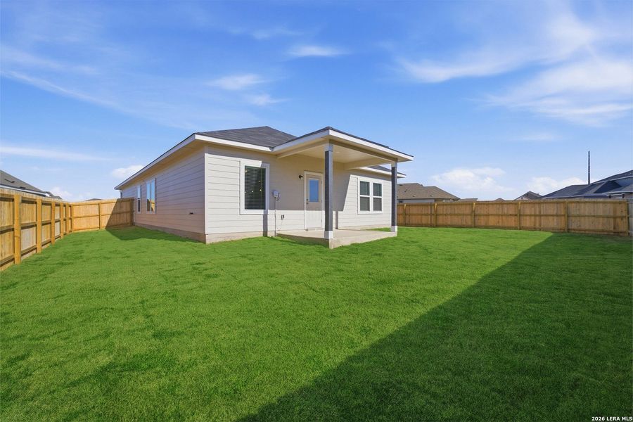 Exterior details and patio area of a home in Cloud Country, New Braunfels (Image 4).